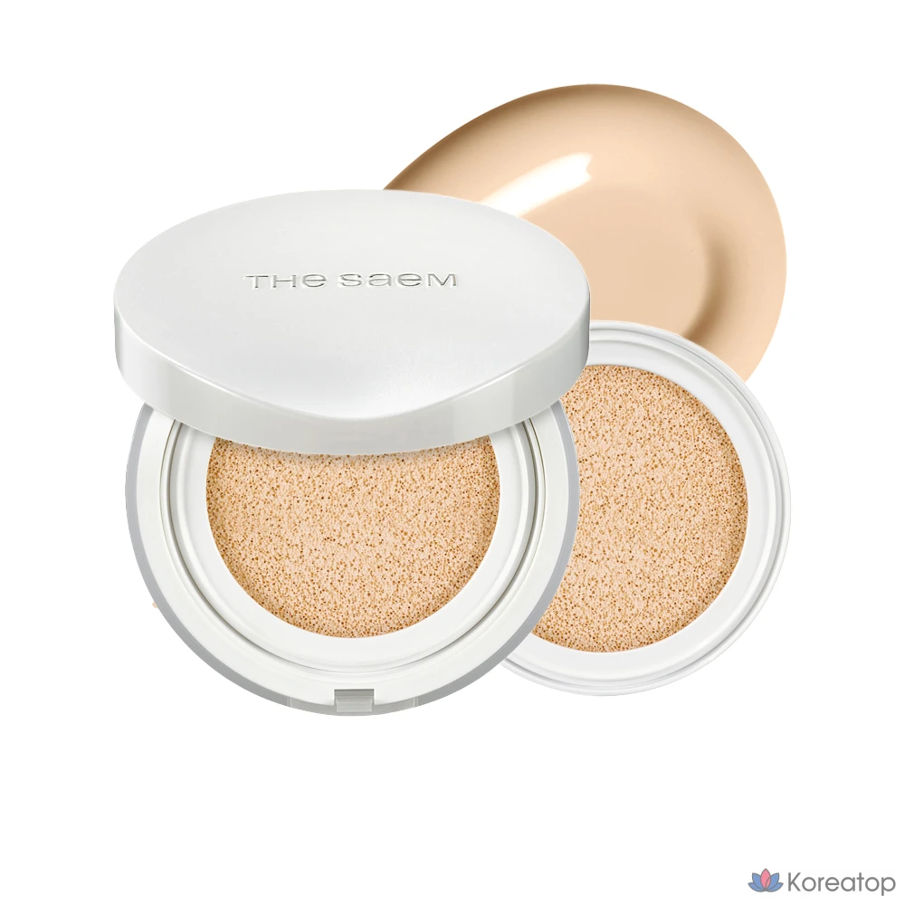 Кушон The Saem Skin Perfection Glutathione Toning Cushion, оттенок 19N Clear Beige, 12 г + 12 г, 1 шт.