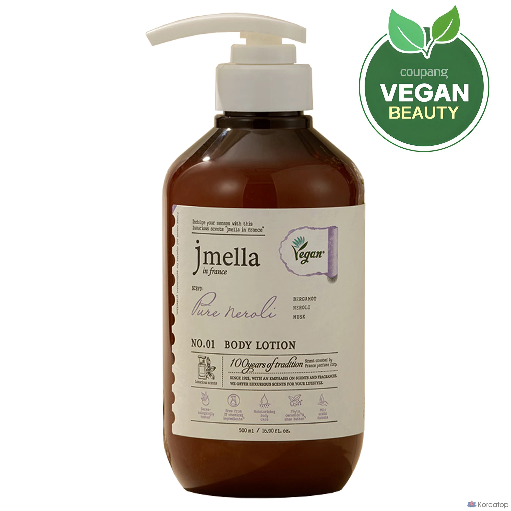 Лосьон для тела Jmella In France Pure Neroli Vegan Body Lotion, 500 мл, 1 шт.