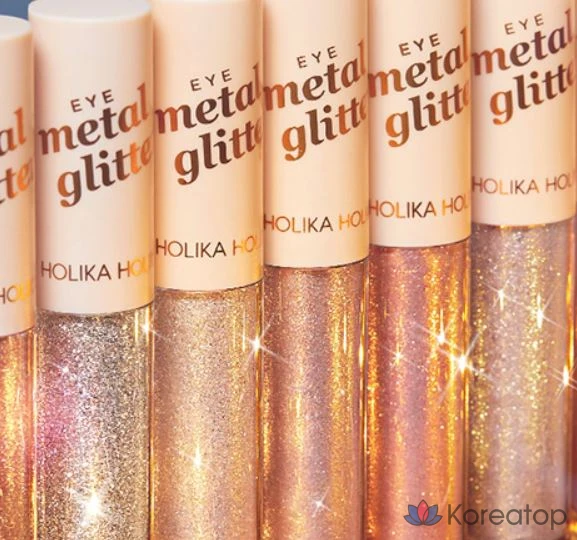 Жидкие тени для век Holika Holika Eye Metal Glitter Liquid Eyeshadow, оттенок 10 Sunshine, 1 шт., фото 5