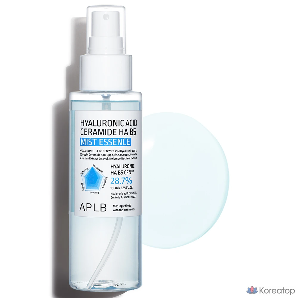 Эссенция-спрей APLB Hyaluronic Acid Ceramide HA B5 Mist Essence, 105 мл, 1 шт.