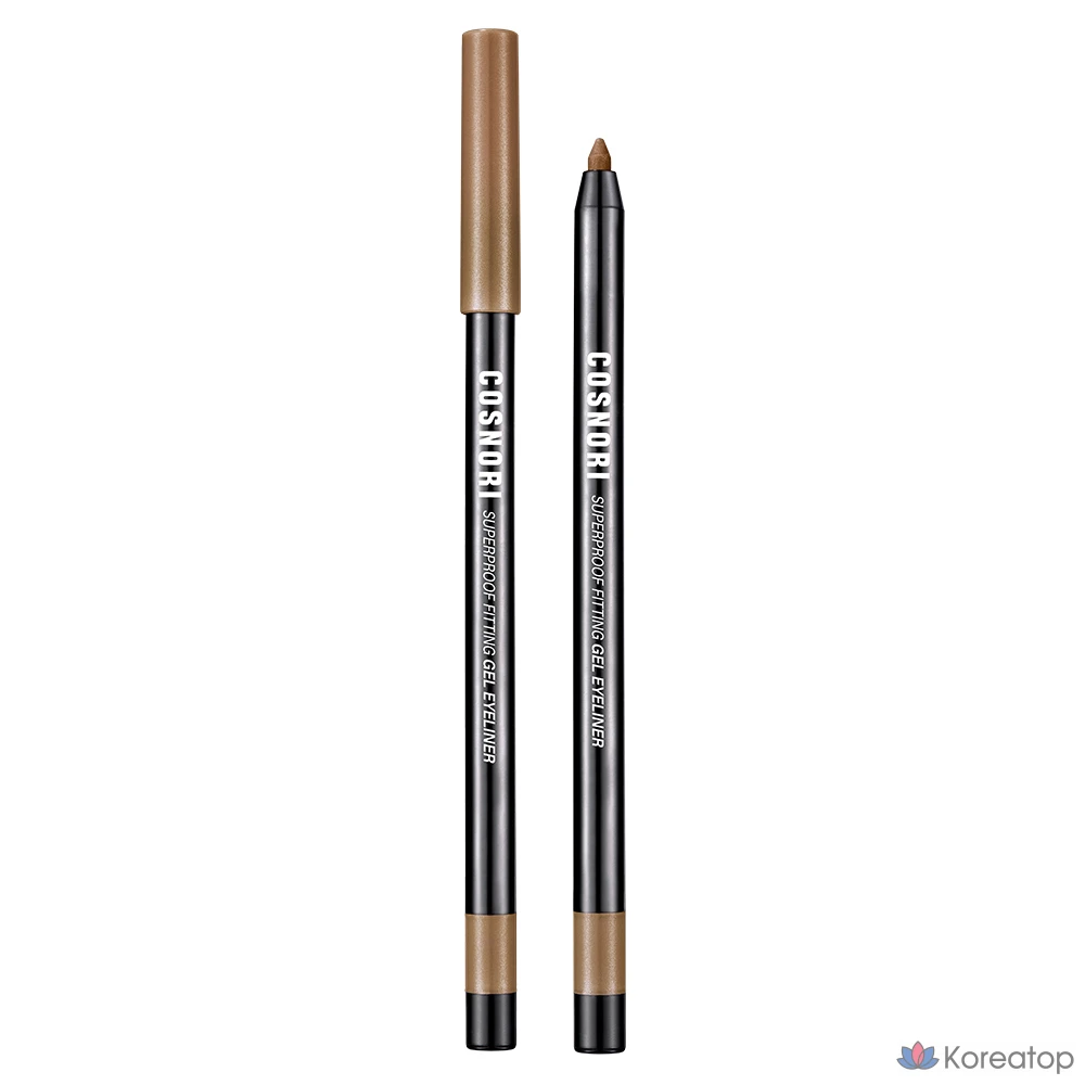 Гель-подводка для глаз Cosnori Superproof Fitting Gel Eyeliner Pencil, оттенок Glam Bronze, 0.4 г, 1 шт.