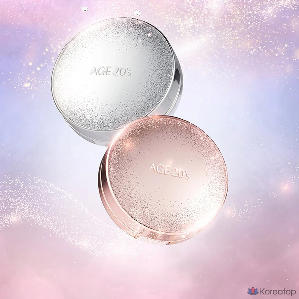 Пудра-кушон AGE 20S Essence Cover Pact Sparkle Case + Refill, оттенок Pink Beige 21, 12.5 г x 2 шт. + 10 мл x 4 шт., 1 шт., фото 5