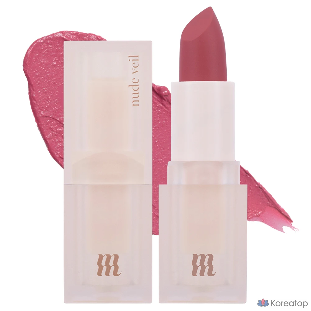 Губная помада MERZY Nude Veil Lipstick, оттенок Shell Pink, 3.5 г, 1 шт.