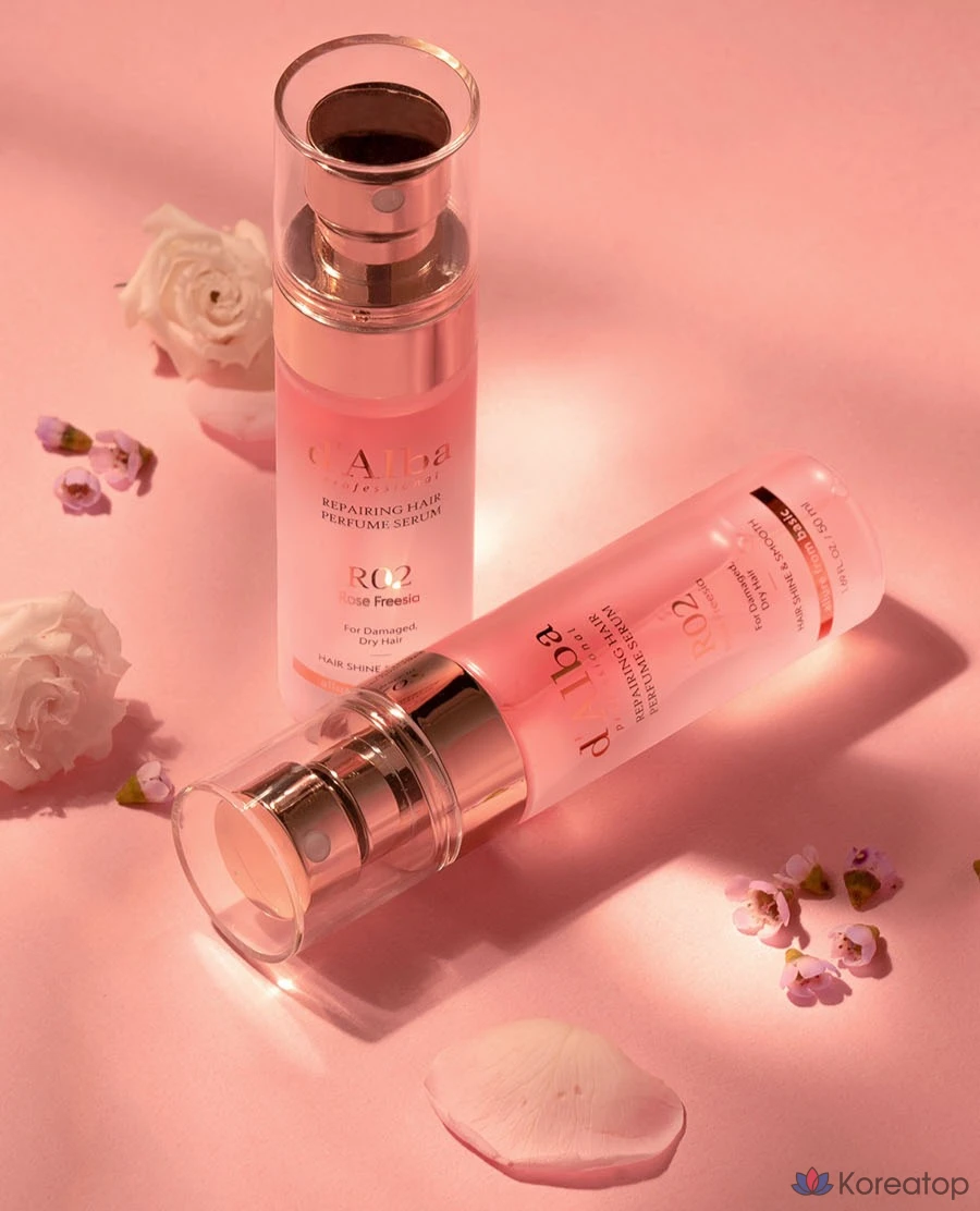 Сыворотка для волос d'Alba Professional Repairing Hair Perfume Serum, аромат Rose Freesia, 50 мл, 1 шт.