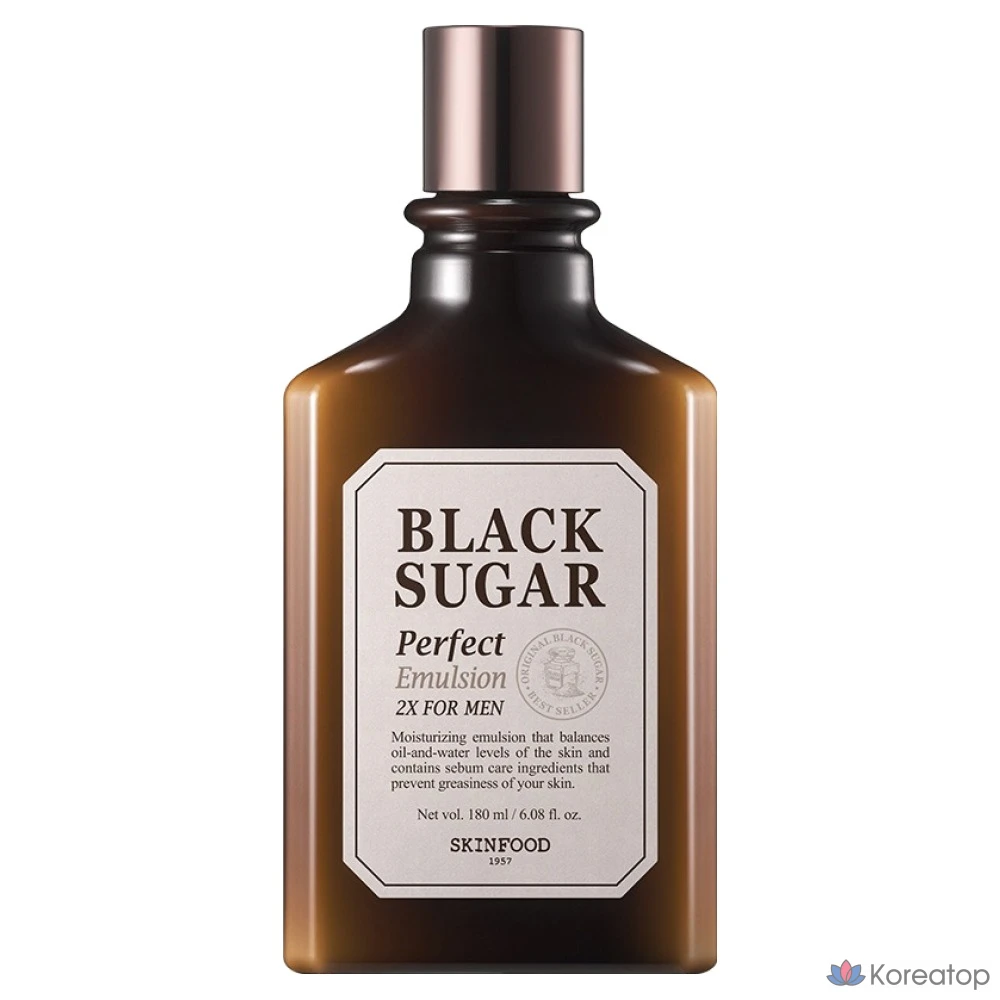 Эмульсия Skinfood Black Sugar Perfect Emulsion 2X For Men, 180 мл, 1 шт.