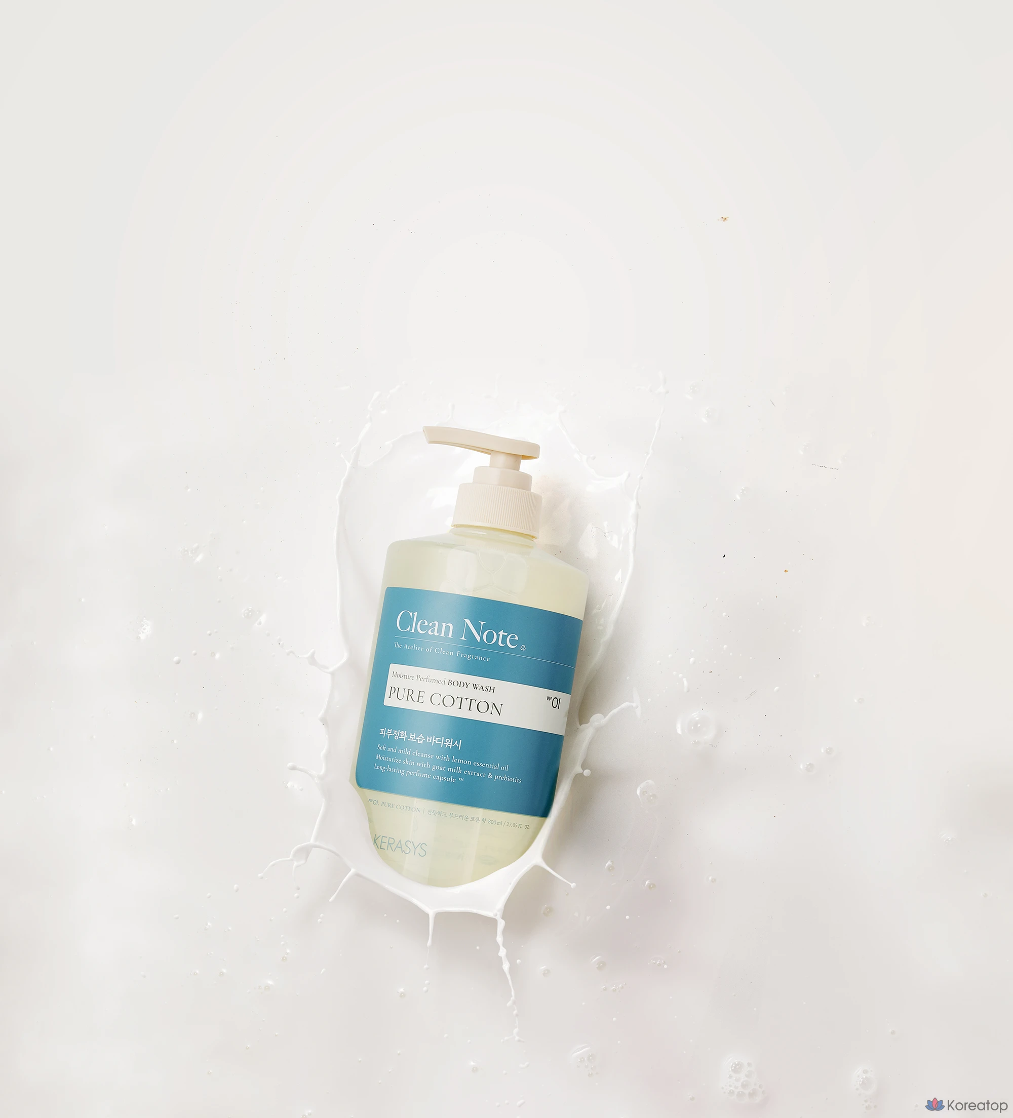 Гель для душа Kerasys Clean Note Body Wash Pure Cotton, 800 мл, 1 шт.