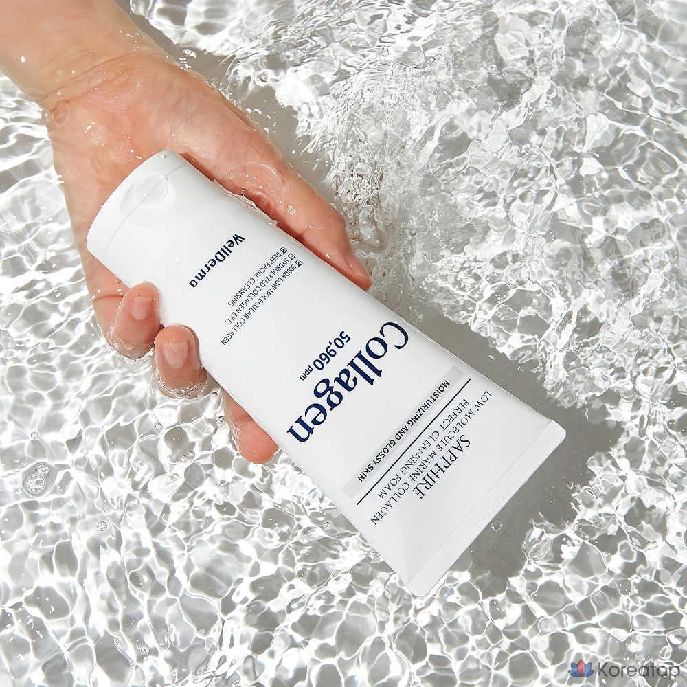 Очищающая пенка WellDerma Sapphire Low Molecular Marine Collagen Perfect Cleansing Foam, 150 г, 1 шт.