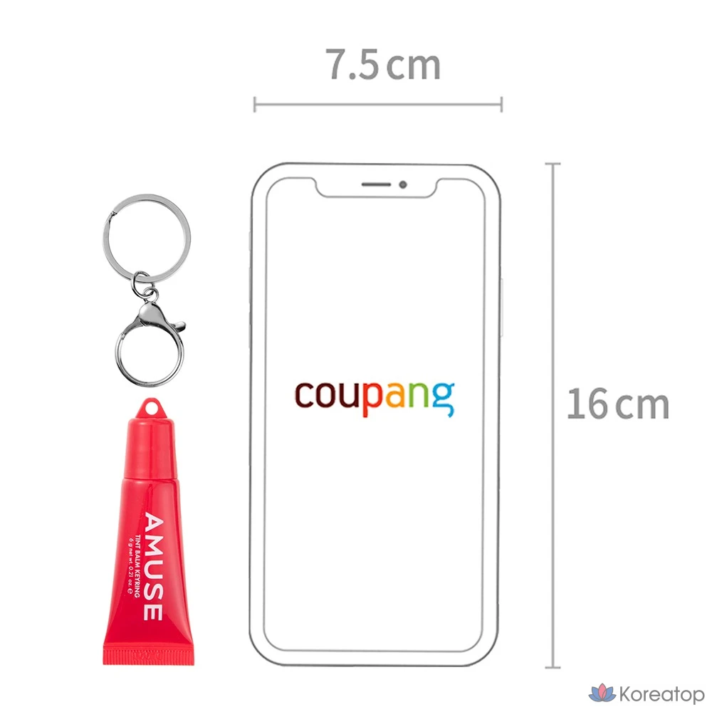 Тинт-бальзам для губ AMUSE Tint Keyring Lip Balm, оттенок 03 Healthy Cherry, 6 г, 1 шт.