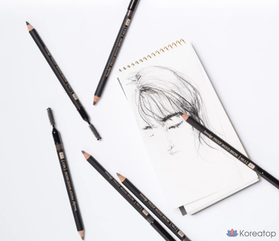 Карандаш для бровей Missha Smudge Proof Wood Eyebrow Pencil, Light Brown, 1 шт.