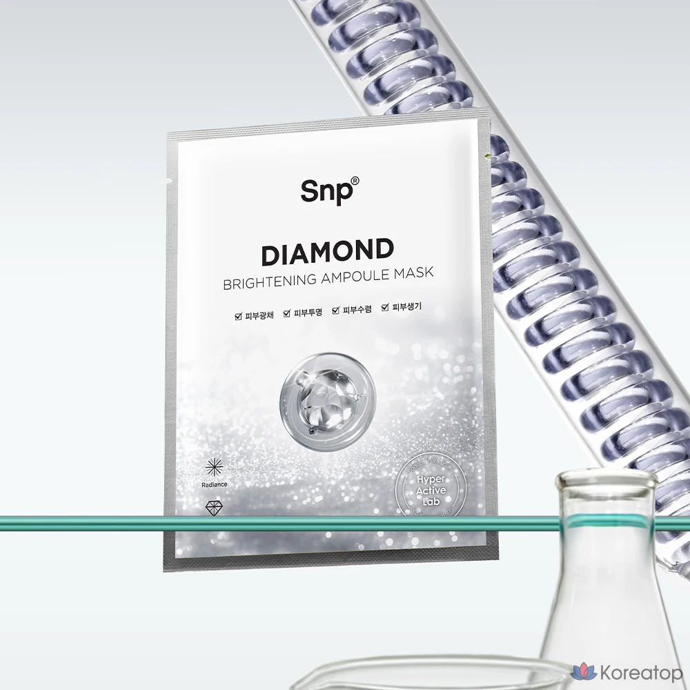 Тканевая маска для лица SNP Diamond Brightening Ampoule Mask, 10 шт.