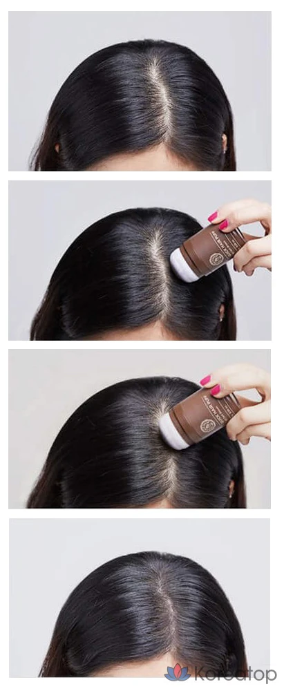 Пудра для волос The Face Shop Quick Hair Puff, оттенок Natural Brown, 7 г, 1 шт.