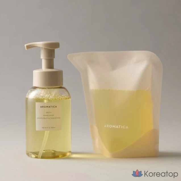 Жидкое мыло для рук Aromatica Zesty Hand Soap Refill Grapefruit &amp; Tangerine, 300 мл, 1 шт.