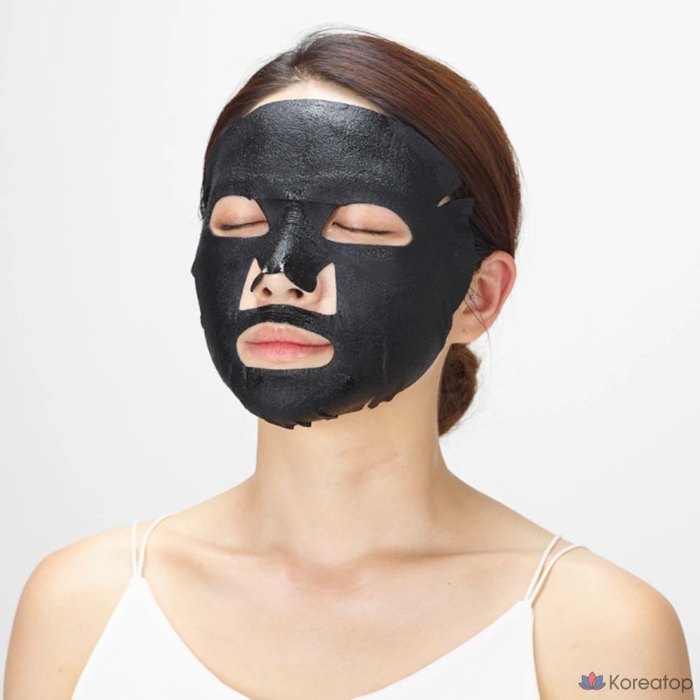 Тканевая маска для лица Jayjun Black Water Glow Hydro Mask 3STEP, 40 шт., фото 2