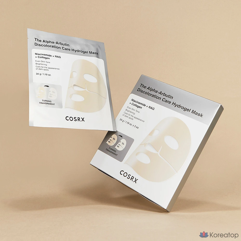 Тканевая маска для лица COSRX The Alpha-Arbutin Discoloration Care Hydrogel Mask, 9 шт., фото 2