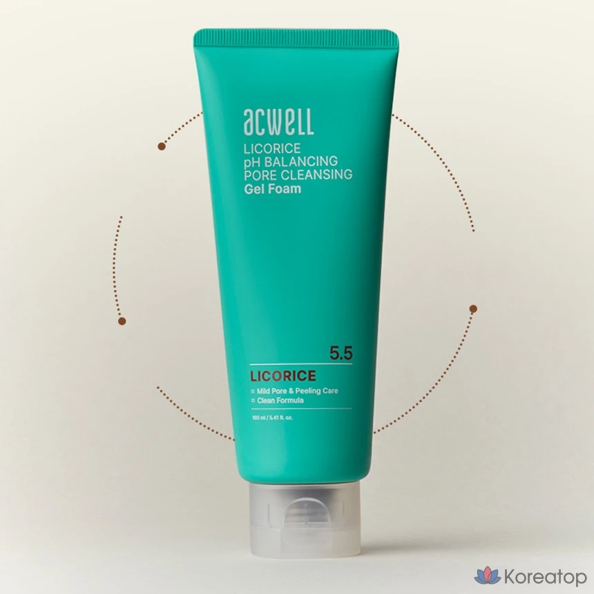 Очищающий гель-пена Acwell Licorice pH Balancing Pore Cleansing Gel Foam, 160 мл, 1 шт.