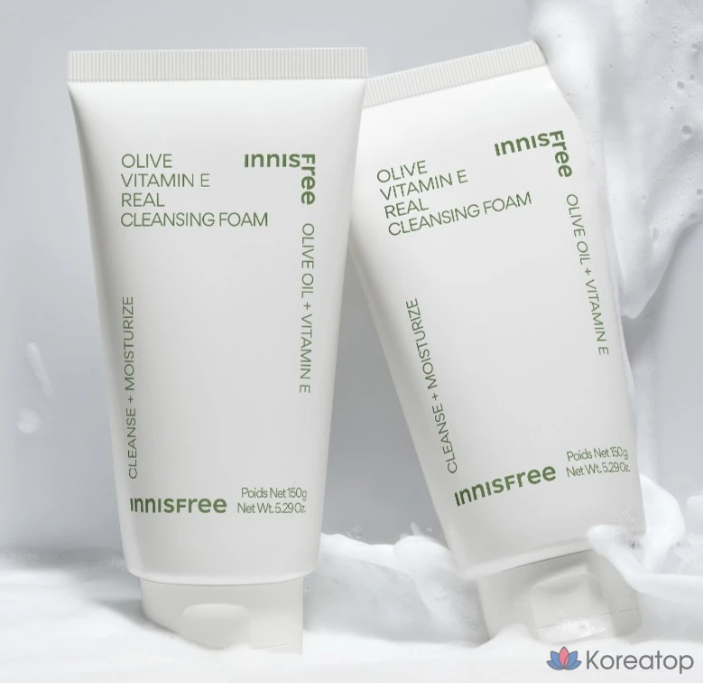 Очищающая пенка Innisfree Olive Vitamin E Real Cleansing Foam, 150 мл, 1 шт.