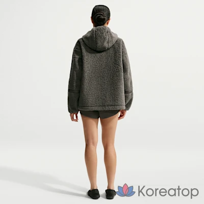 Худи на молнии женское Nike Skims Sherpa Oversized Full-Zip Hooded Jacket, фото 5