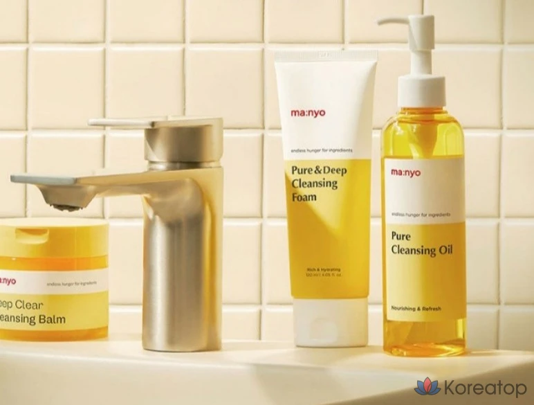 Набор для ухода Manyo Pure Cleansing Oil 200ml + Cleansing Foam 120ml Duo Set 2-piece, 4 шт., фото 5