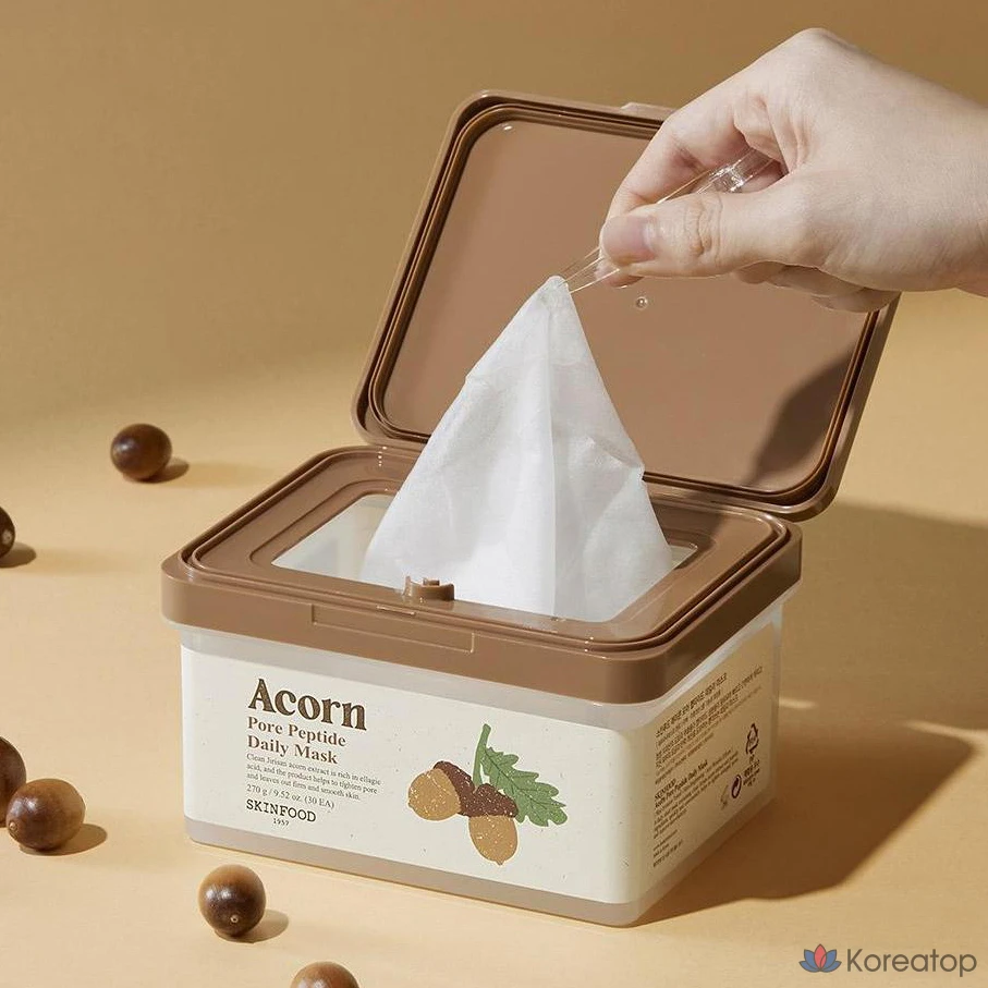 Тканевая маска для лица Skinfood Acon Pore Peptide Daily Mask, 270 г, 90 шт., фото 2
