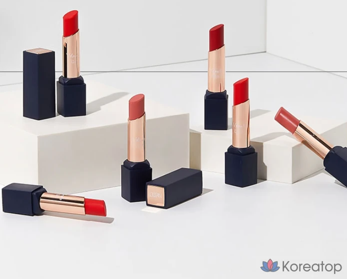 Губная помада L'OCEAN Velvet Chiffon Matte Lipstick, оттенок Midnight Red, 4 г, 1 шт., фото 4