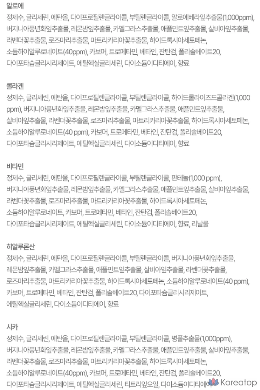 Тканевая маска для лица Eunyul One Shot Ampoule Mask Pack 5 Types x 10p Set, 50 шт.