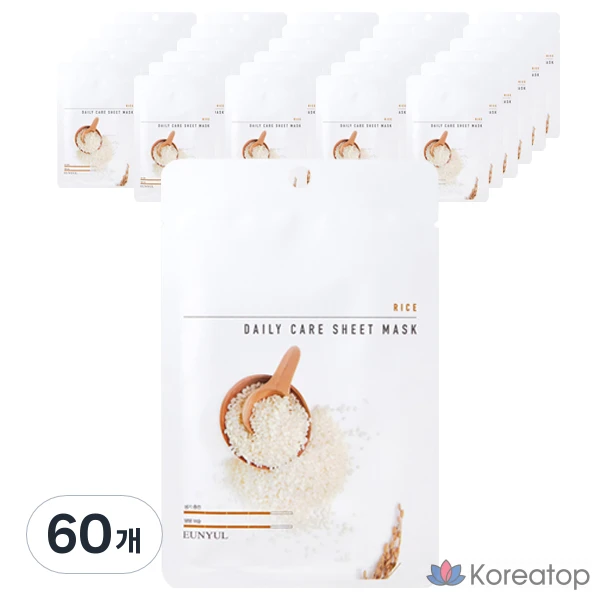 Тканевая маска для лица Eunyul Rice Daily Care Sheet Mask, 60 шт.