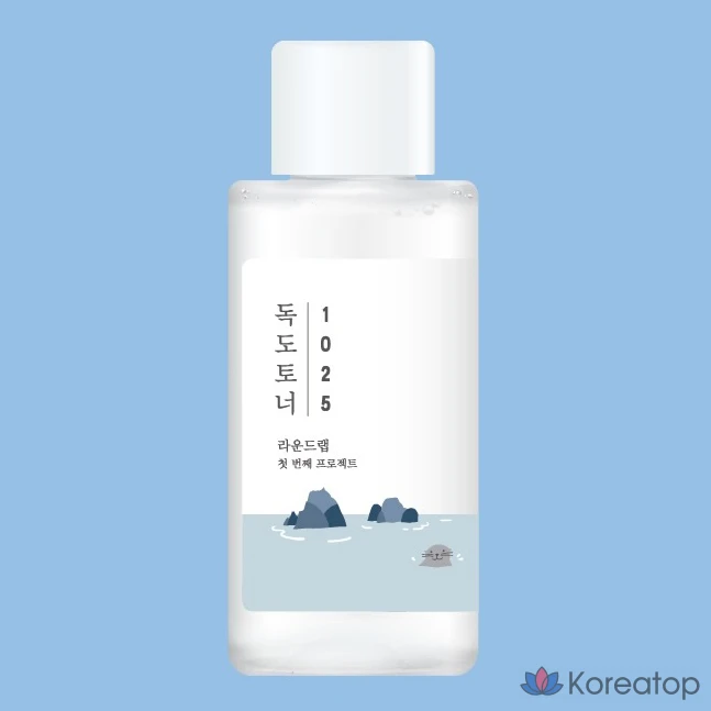 Набор для ухода Round Lab 1025 Dokdo Travel Kit (Toner + Lotion + Sunscreen + Cleanser + Pouch), 3 шт., фото 2
