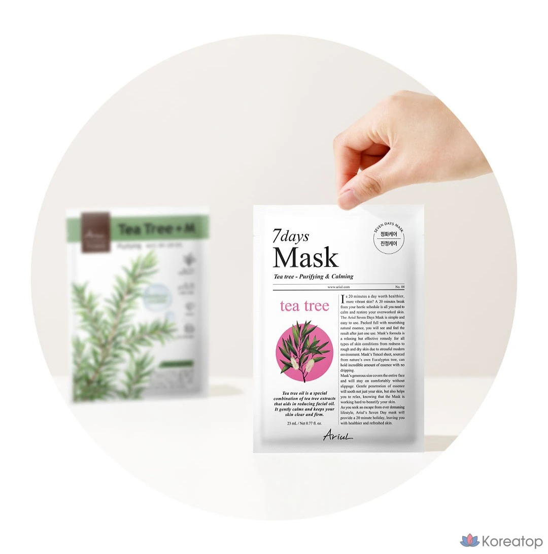 Тканевая маска для лица Ariul 7 Days Tea Tree M Mask, 40 шт., фото 2