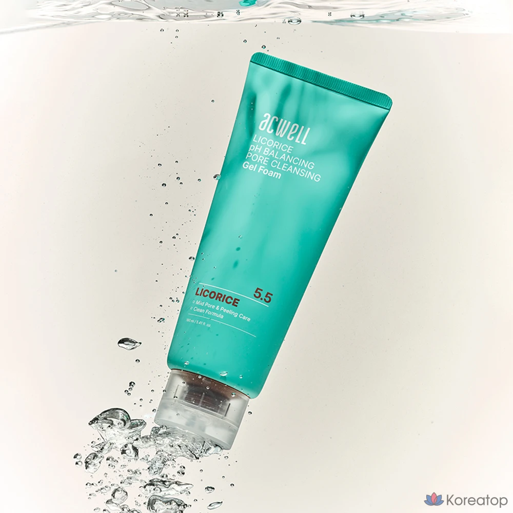 Очищающий гель-пена Acwell Licorice pH Balancing Pore Cleansing Gel Foam, 160 мл, 1 шт.
