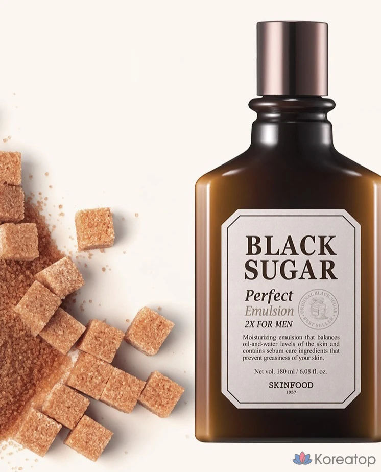 Эмульсия Skinfood Black Sugar Perfect Emulsion 2X For Men, 180 мл, 1 шт.
