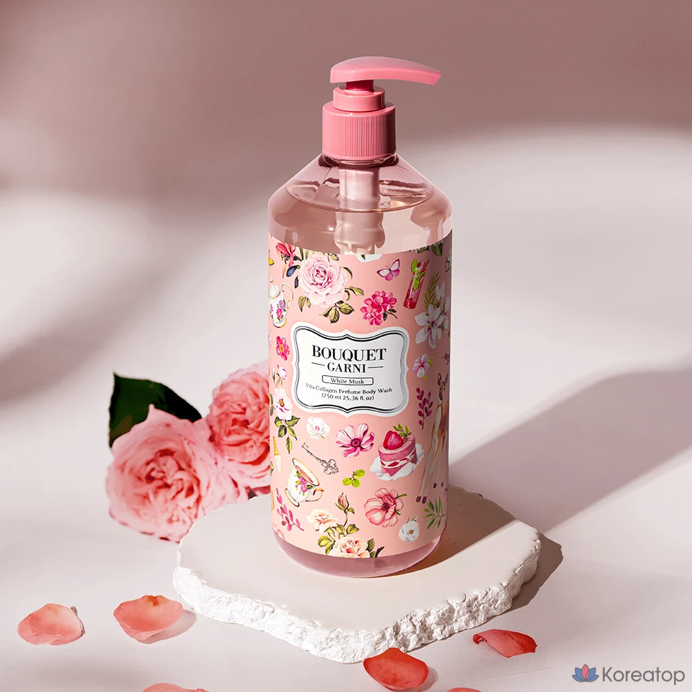Гель для душа Bouquet garni Vitamin Collagen Perfume Body Wash White Musk, 750 мл, 1 шт.