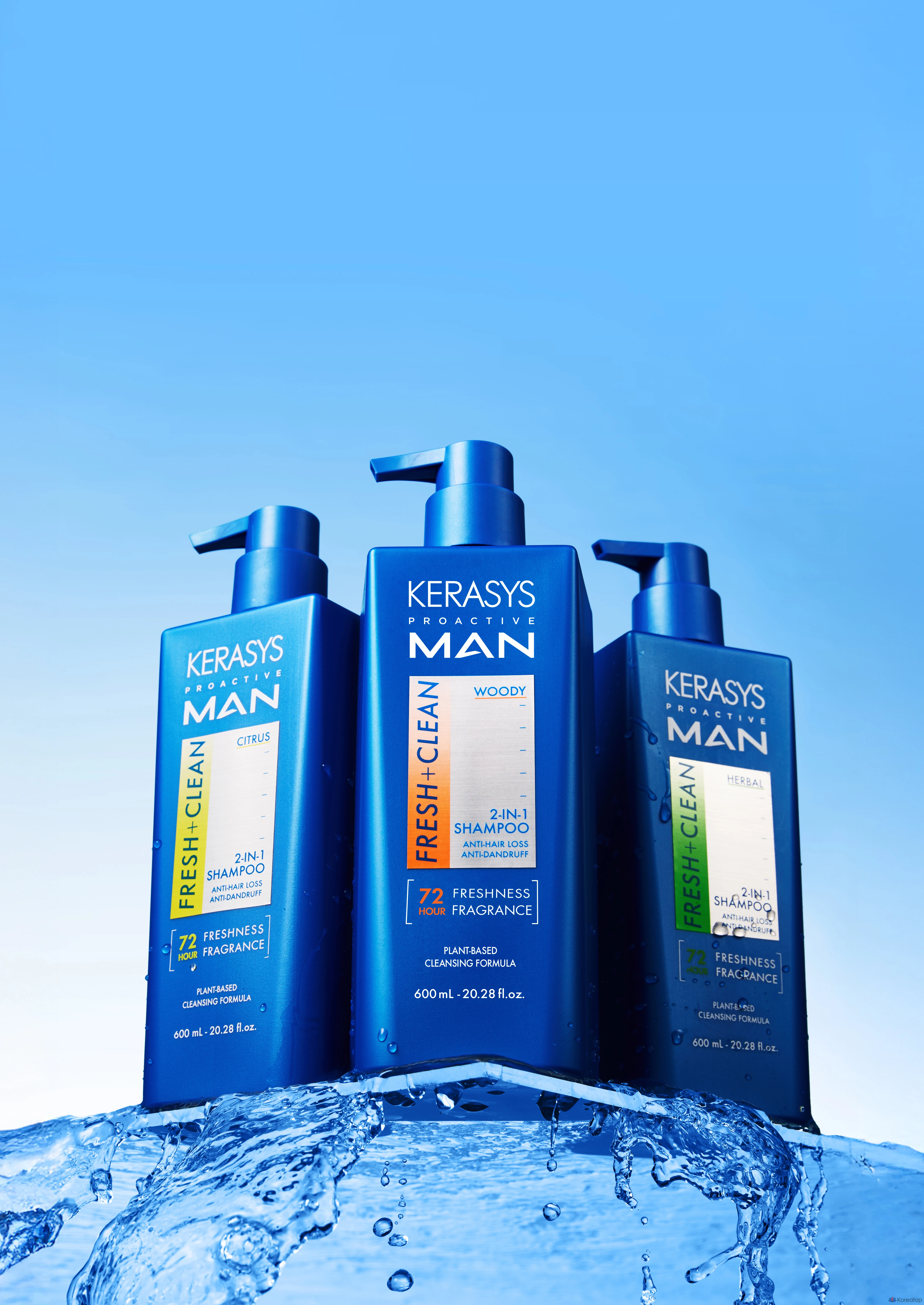 Шампунь KeraSys Proactive Men Herbal для профилактики выпадения волос, 600 мл, 1 шт.