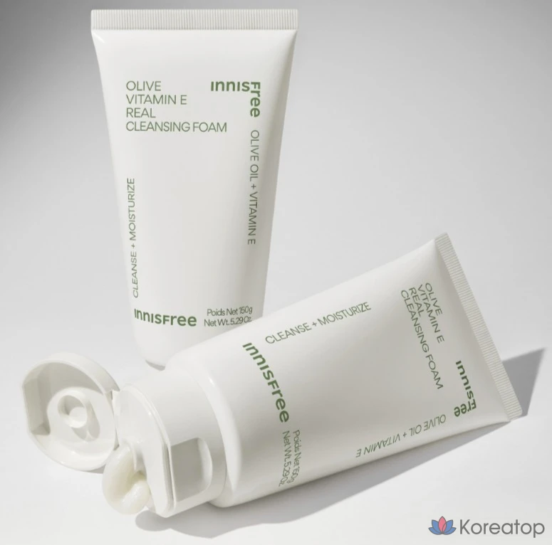 Очищающая пенка Innisfree Olive Vitamin E Real Cleansing Foam, 150 мл, 1 шт.