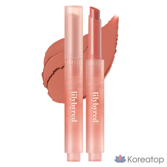 Матовый бальзам для губ Lilybyred Milky Blur Fondue Bar Lipstick, оттенок 01 Peanut Butter Apricot, 1 шт.