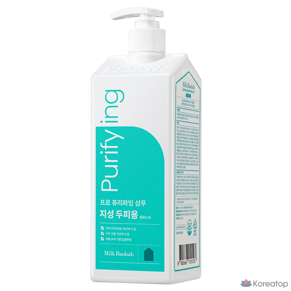 Шампунь Milk Baobab Pro Purifying Shampoo для жирной кожи головы, 800 мл, 1 шт.