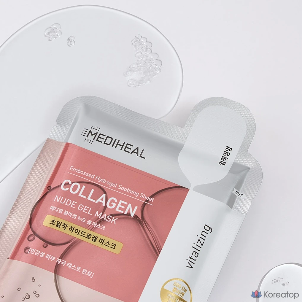 Тканевая маска для лица MEDIHEAL Collagen Nude Gel Mask, 50 шт., фото 3