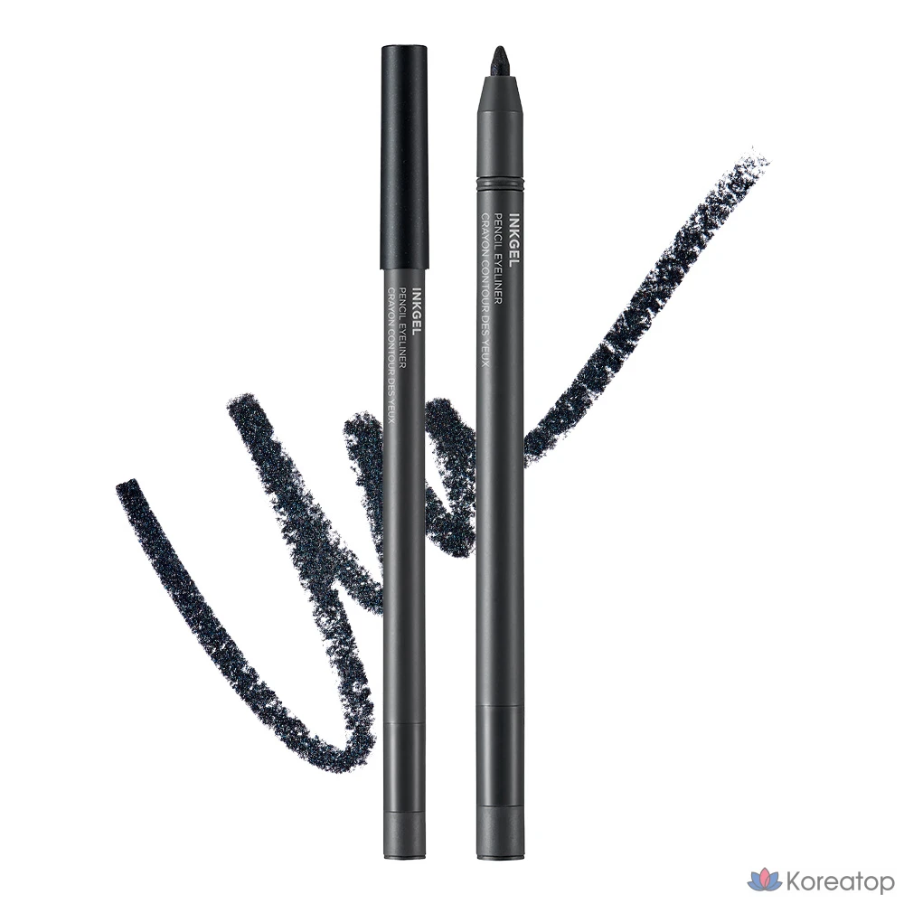 Подводка для глаз FMGT Ink Gel Pencil Eyeliner, оттенок 02 Black Caviar, 0.5 г, 1 шт.