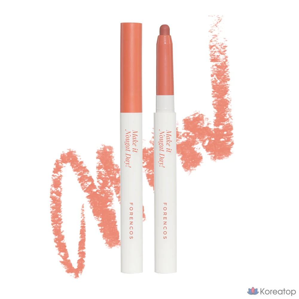 Карандаш для губ Forencos Nuga Hyd & Fit Lip Pencil, оттенок 02 Hongsi Nuga, 0.8 г, 1 шт.