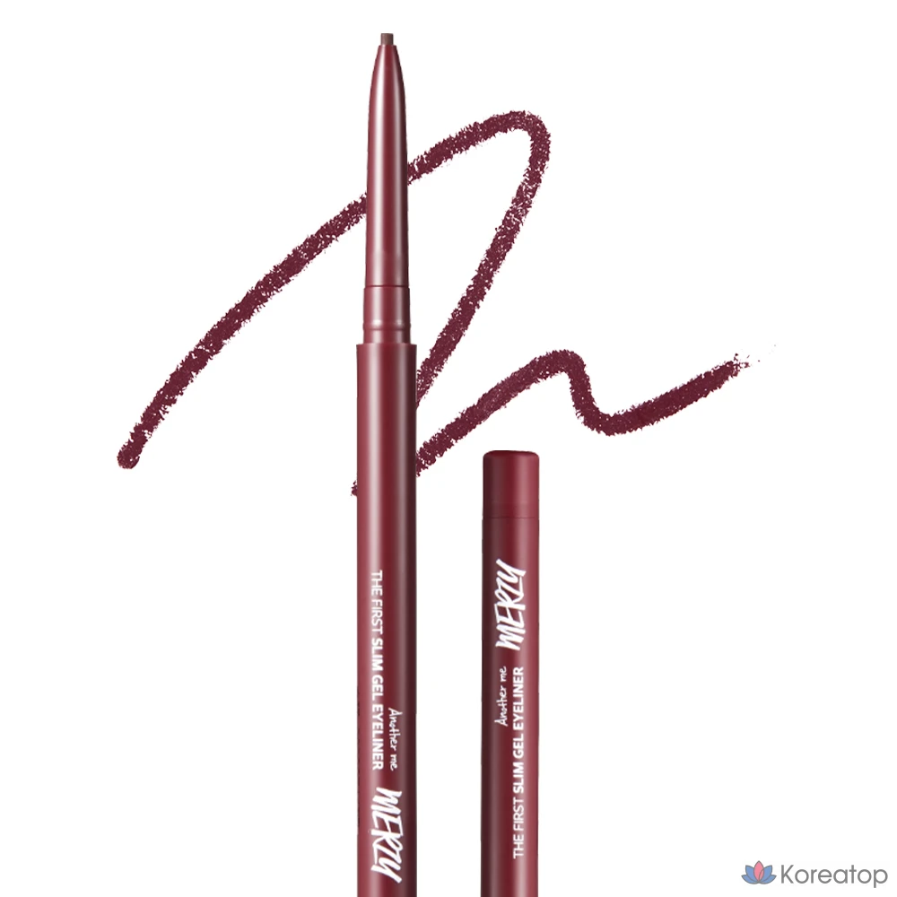 Подводка для глаз MERZY The First Slim Gel Eyeliner, оттенок GS5 Burgundy Berry, 0.05 г, 1 шт., фото 2