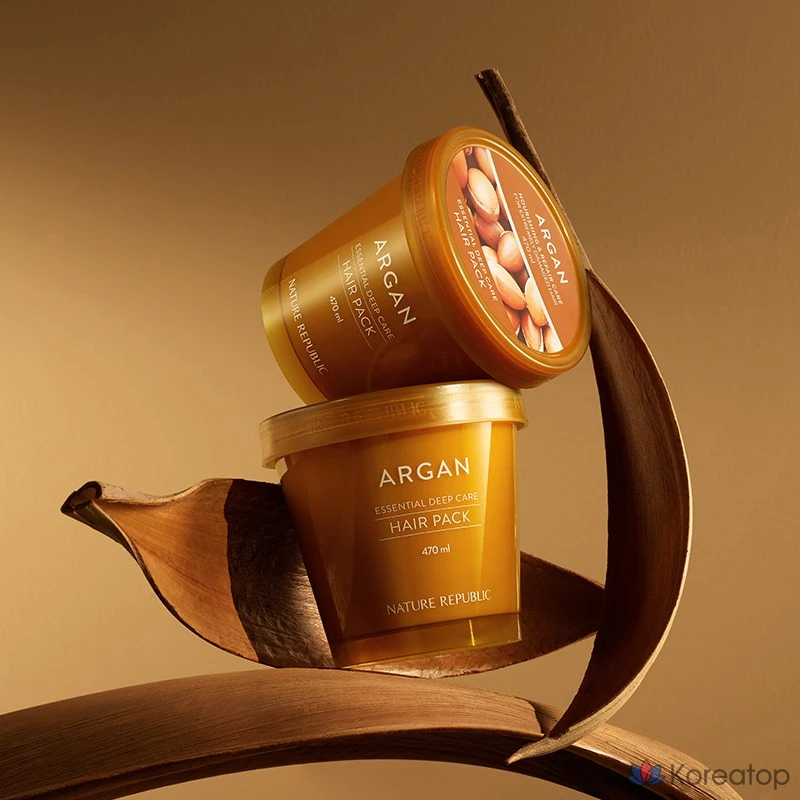Маска для волос Nature Republic Argan Essential Deep Care Hair Pack, 470 мл, 1 шт., фото 3