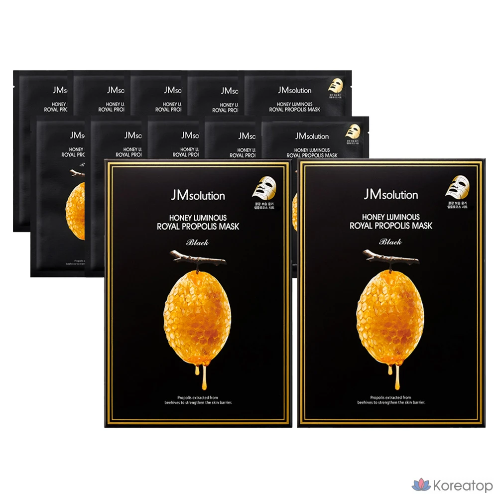 Тканевая маска для лица JM Solution Honey Luminous Royal Propolis Mask, 20 шт.
