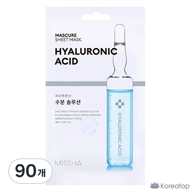 Тканевая маска для лица Missha MasCure Moisture Solution Sheet Mask Hyaluronic Acid, 90 шт.