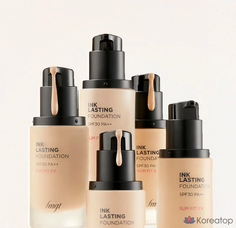 Фундация The Face Shop Ink Lasting Foundation Slim Fit EX, оттенок N203 Natural Beige, 30 мл, 1 шт., фото 9