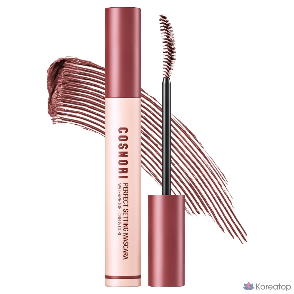 Тушь для ресниц Cosnori Perfect Setting Waterproof Long & Curl Mascara, оттенок 06 Urban Red, 7 мл, 1 шт.