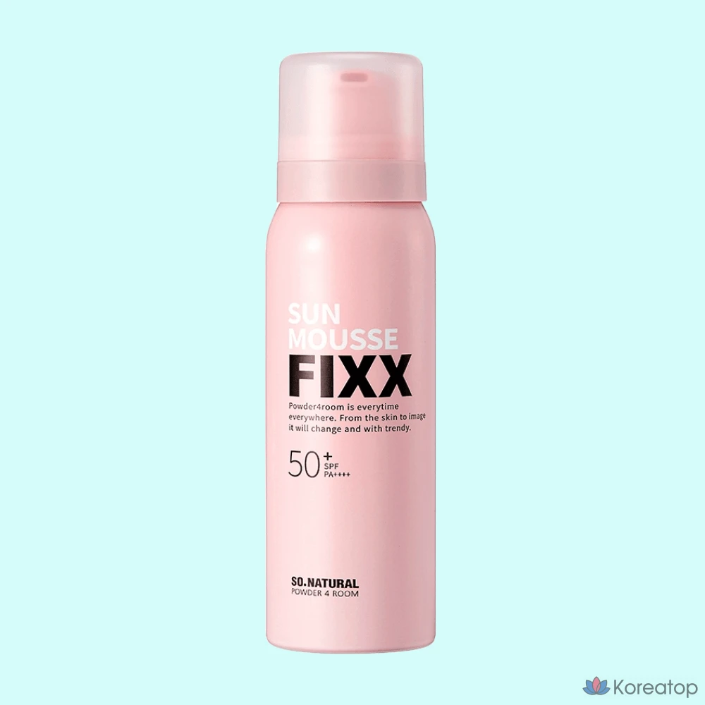 Солнцезащитный крем So Natural Glowy Sun Mousse Fixer SPF50+ PA++++, 75 мл, 1 шт.