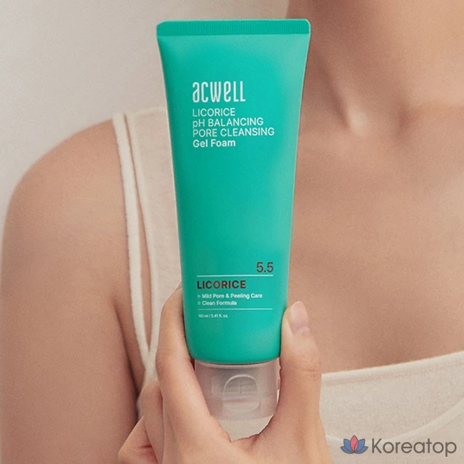 Очищающий гель-пена Acwell Licorice pH Balancing Pore Cleansing Gel Foam, 160 мл, 1 шт.