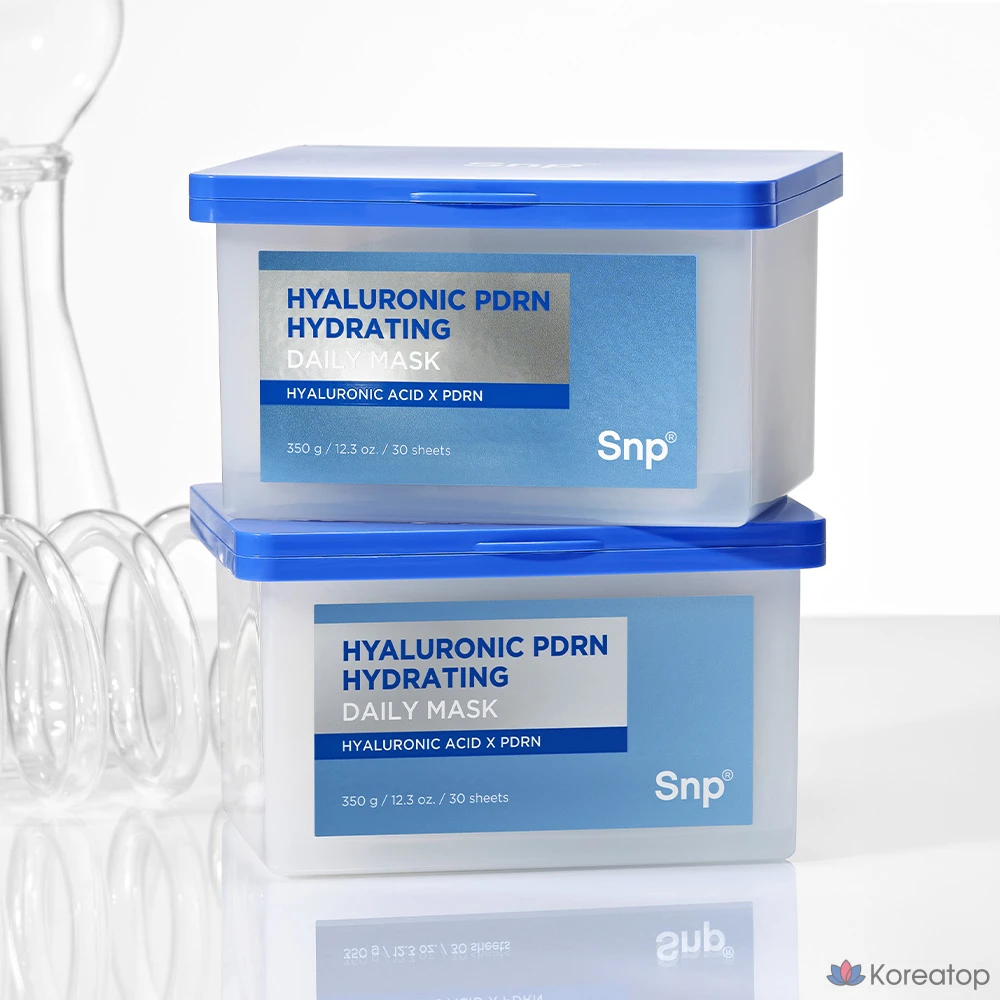 Тканевая маска для лица SNP Hyaluronic Acid PDRN Moisture Daily Mask, 30 шт., фото 4