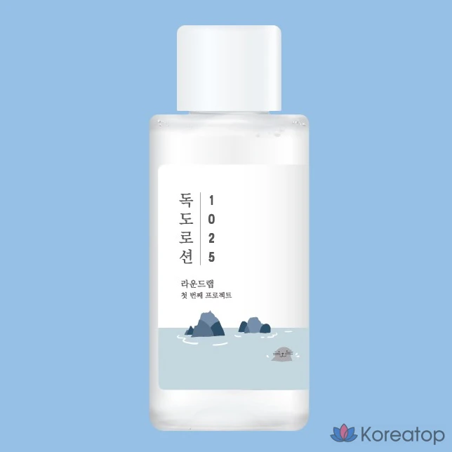 Набор для ухода Round Lab 1025 Dokdo Travel Kit (Toner + Lotion + Sunscreen + Cleanser + Pouch), 3 шт., фото 4