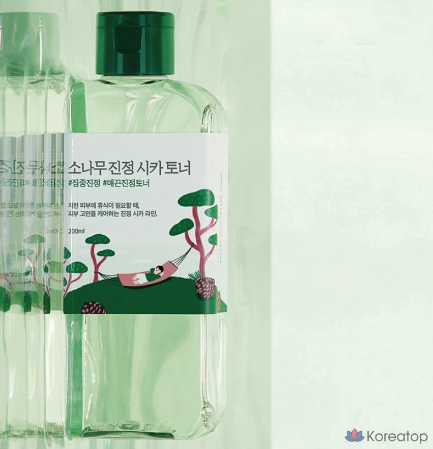 Набор для ухода Round Lab For Men Pine Cica Toner + Lotion 3-piece Set, 3 шт., фото 4