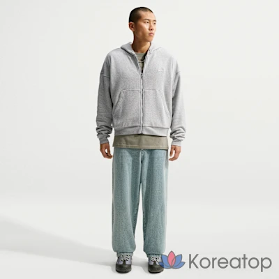 Худи на молнии мужской Nike Club Oversized Fleece Full Zip Reversible Hoodie, фото 4